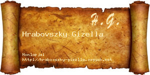 Hrabovszky Gizella névjegykártya